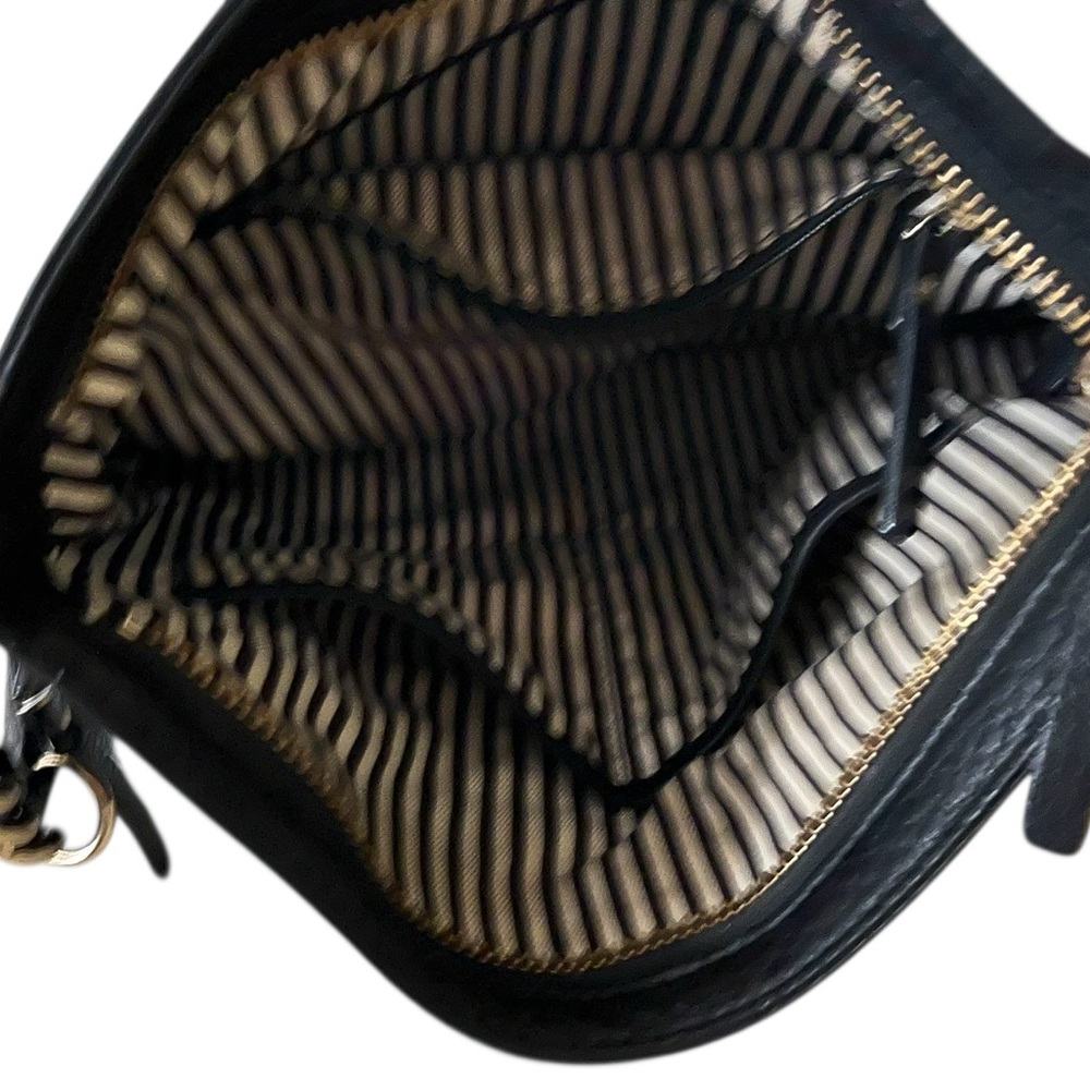 Kate Spade Womens Black Soft Pebble Leather Zip Crossbody Messenger Bag Handbag - Picture 11 of 14